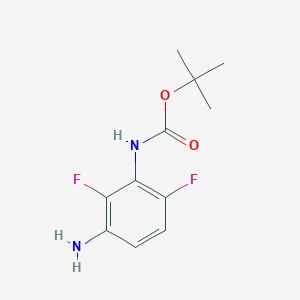 Chemical structure of tert-Butyl (3-amino-2,6-difluorophenyl)carbamate