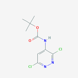 Chemical structure of 4-(Boc-amino)-3,6-dichloropyridazine