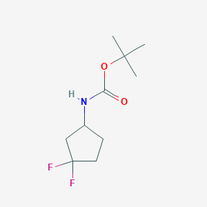 Chemical structure of Tert-butyl 3,3-difluorocyclopentylcarbamate
