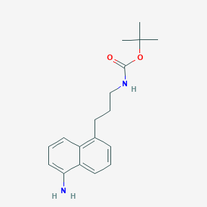Chemical structure of tert-Butyl (3-(5-aminonaphthalen-1-yl)propyl)carbamate