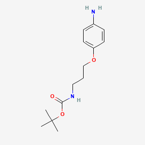 Chemical structure of Tert-butyl (3-(4-aminophenoxy)propyl)carbamate