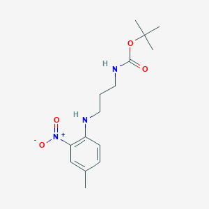 Chemical structure of tert-Butyl (3-((4-methyl-2-nitrophenyl)amino)propyl)carbamate