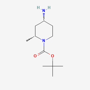 Chemical structure of tert-Butyl (2R,4R)-4-amino-2-methylpiperidine-1-carboxylate
