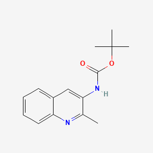 Chemical structure of tert-Butyl (2-methylquinolin-3-yl)carbamate