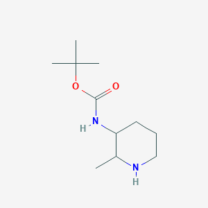 Chemical structure of tert-Butyl (2-methylpiperidin-3-yl)carbamate