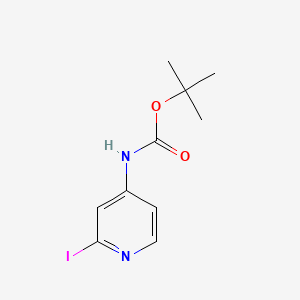 Chemical structure of tert-Butyl (2-iodopyridin-4-yl)carbamate