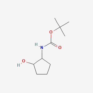 Chemical structure of tert-Butyl (2-hydroxycyclopentyl)carbamate