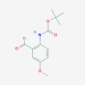 Chemical structure of tert-Butyl (2-formyl-4-methoxyphenyl)carbamate