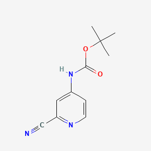 Chemical structure of tert-Butyl (2-cyanopyridin-4-yl)carbamate