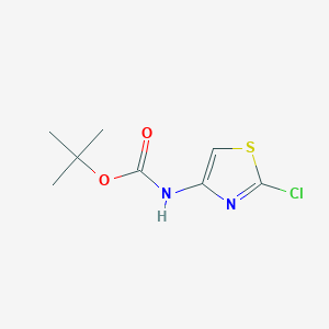Chemical structure of tert-Butyl (2-chlorothiazol-4-yl)carbamate