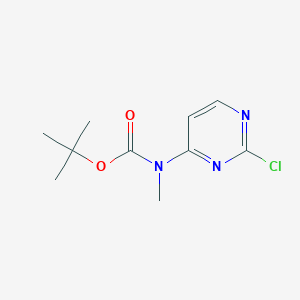 Chemical structure of tert-Butyl (2-chloropyrimidin-4-yl)(methyl)carbamate