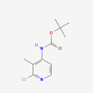 Chemical structure of tert-Butyl (2-chloro-3-methylpyridin-4-yl)carbamate