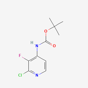 Chemical structure of tert-Butyl (2-chloro-3-fluoropyridin-4-yl)carbamate