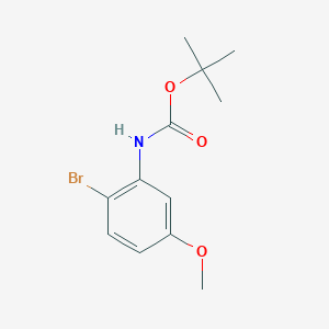 Chemical structure of tert-Butyl (2-bromo-5-methoxyphenyl)carbamate