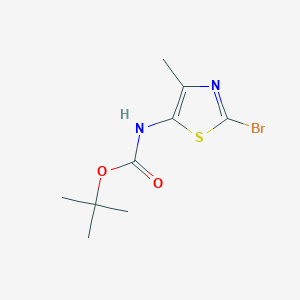 Chemical structure of tert-Butyl (2-bromo-4-methylthiazol-5-yl)carbamate