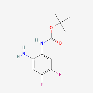 Chemical structure of tert-Butyl (2-amino-4,5-difluorophenyl)carbamate