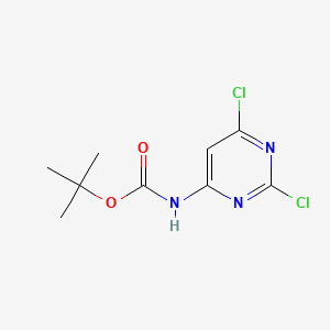 Chemical structure of tert-Butyl (2,6-dichloropyrimidin-4-yl)carbamate