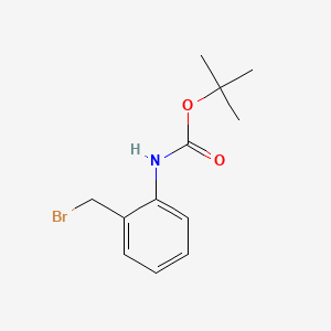 Chemical structure of tert-Butyl (2-(bromomethyl)phenyl)carbamate