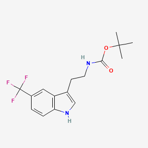 Chemical structure of tert-Butyl (2-(5-(trifluoromethyl)-1H-indol-3-yl)ethyl)carbamate