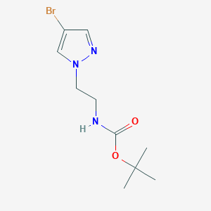 Chemical structure of Tert-Butyl (2-(4-bromo-1h-pyrazol-1-yl)ethyl)carbamate