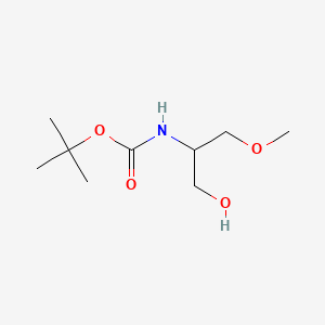 Chemical structure of tert-Butyl (1-hydroxy-3-methoxypropan-2-yl)carbamate