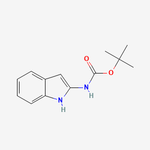 Chemical structure of tert-Butyl 1H-indol-2-ylcarbamate