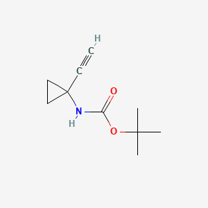 Chemical structure of tert-Butyl (1-ethynylcyclopropyl)carbamate