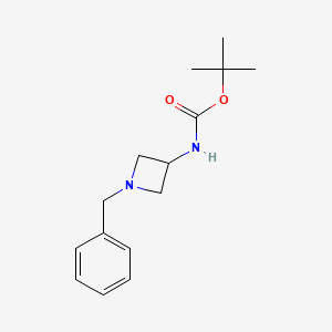 Chemical structure of tert-Butyl (1-benzylazetidin-3-yl)carbamate