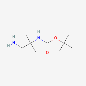Chemical structure of tert-Butyl (1-amino-2-methylpropan-2-yl)carbamate