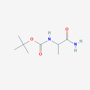 Chemical structure of tert-Butyl (1-amino-1-oxopropan-2-yl)carbamate