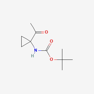 Chemical structure of tert-Butyl (1-acetylcyclopropyl)carbamate