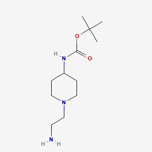 Chemical structure of tert-Butyl (1-(2-aminoethyl)piperidin-4-yl)carbamate