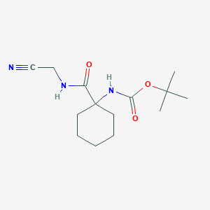 Chemical structure of tert-Butyl (1-((cyanomethyl)carbamoyl)cyclohexyl)carbamate