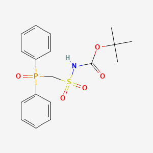 Chemical structure of tert-Butyl ((diphenylphosphoryl)methyl)sulfonylcarbamate