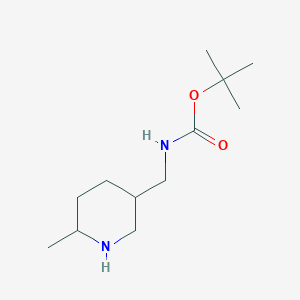 Chemical structure of tert-Butyl ((6-methylpiperidin-3-yl)methyl)carbamate
