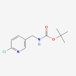Chemical structure of tert-Butyl ((6-chloropyridin-3-yl)methyl)carbamate
