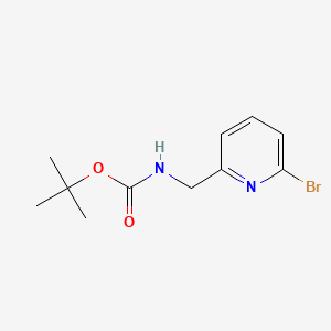 Chemical structure of tert-Butyl ((6-bromopyridin-2-yl)methyl)carbamate
