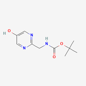 Chemical structure of tert-Butyl ((5-hydroxypyrimidin-2-yl)methyl)carbamate