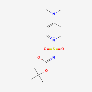 Chemical structure of tert-butyl ((4-(dimethyl-l4-azanylidene)pyridin-1(4H)-yl)sulfonyl)carbamate