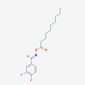Chemical structure of tert-butyl ((4-(3,5-difluorophenyl)tetrahydro-2H-pyran-4-yl)methyl)carbamate