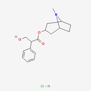 Chemical structure of tert-butyl ((4-(2-chlorophenyl)tetrahydro-2H-pyran-4-yl)methyl)carbamate