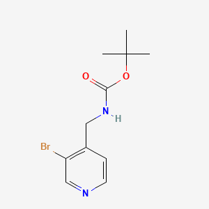 Chemical structure of tert-Butyl ((3-bromopyridin-4-yl)methyl)carbamate