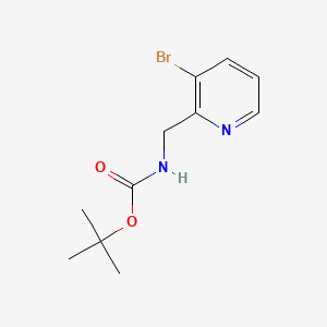 Chemical structure of tert-Butyl ((3-bromopyridin-2-yl)methyl)carbamate