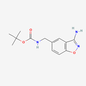 Chemical structure of tert-Butyl ((3-aminobenzo[d]isoxazol-5-yl)methyl)carbamate