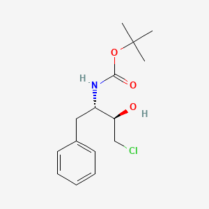 Chemical structure of tert-Butyl ((2S,3R)-4-chloro-3-hydroxy-1-phenylbutan-2-yl)carbamate