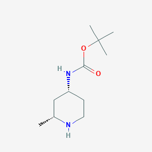 Chemical structure of tert-Butyl ((2R,4R)-2-methylpiperidin-4-yl)carbamate
