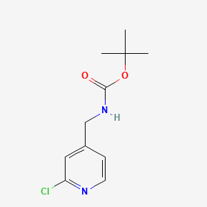 Chemical structure of tert-Butyl ((2-chloropyridin-4-yl)methyl)carbamate