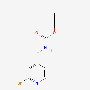 Chemical structure of 4-(N-Boc-aminomethyl)-2-bromopyridine