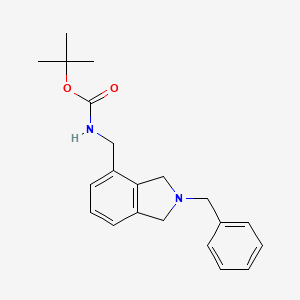 Chemical structure of N-BOC-(2-Benzylisoindolin-4-yl)methanamine