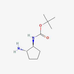 Chemical structure of (1S,2S)-trans-N-Boc-1,2-cyclopentanediamine